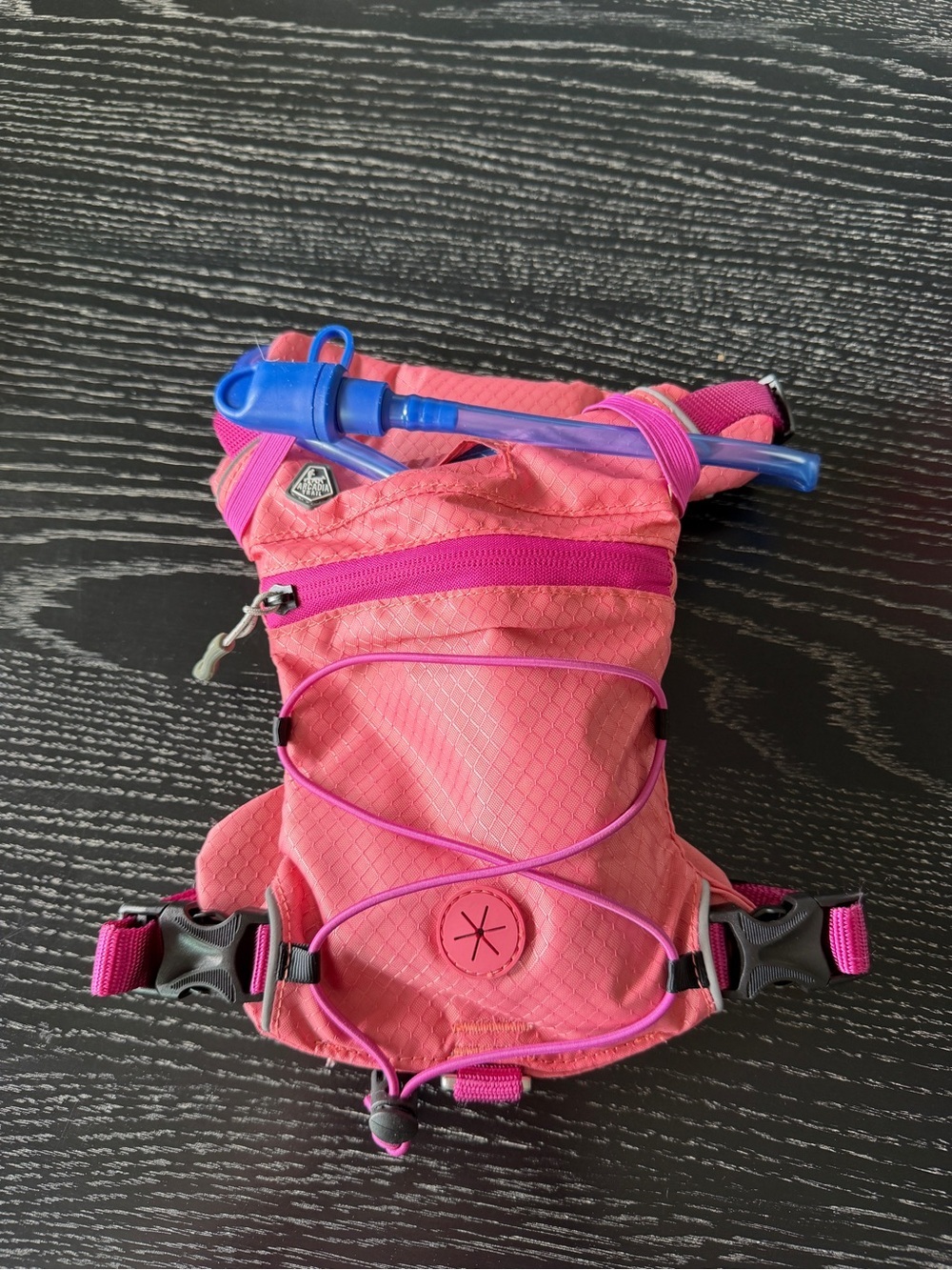 Arcadia Trail Pink Dog Hydration Vest with Built-In Straw